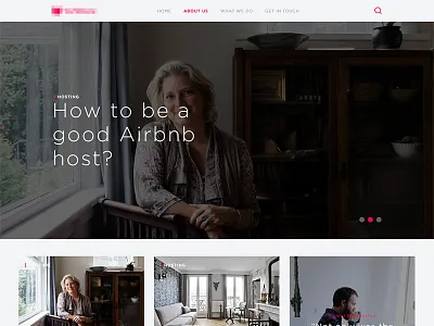 Blog blog flat icons photography pink properties ui ux website