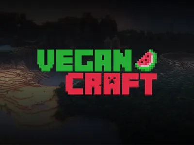 VeganCraft Logo logo minecraft server vegan