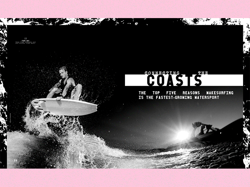 The Wakesurfer Feature Design cover editorial magazine surf wakeboarding wakesurfing