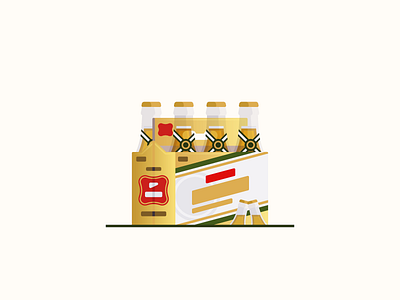 Miller High Life beer beers eatsleepvector flat high life illustration miller six pack