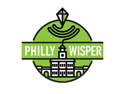 Philly Wisper crest green independence hall kite logo philadelphia philly