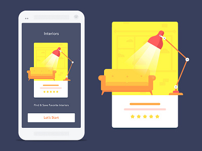 App tutorial - Interior android app application interior lamp material sofa tutorial