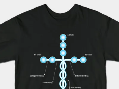 Laminin T Shirt atom beige bible construction cross faith genes genetic giglio glue loui louie giglio