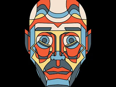 Face abstract abstract colors face human vector