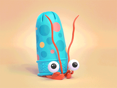 Tampon Hermit Crab 3d animation cg character illustration maya render vray zbrush