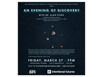 Pluto Day Dinner Event Invite fundraiser new horizons pluto