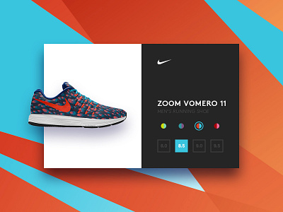 Nike iD card commerce flat id nike shoe ui