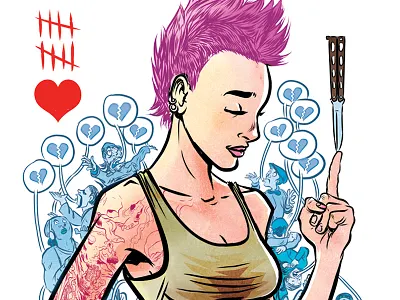 10 of Hearts card card deck digital illustration poker