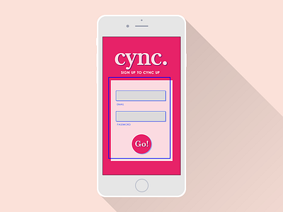 Daily UI 001 Sign Up 001 app screen cync daily ui dailyui iphone sign up