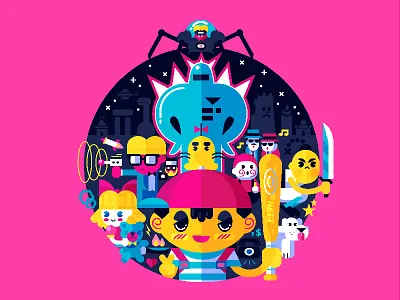 The Greatest MOTHER of 'em all! badge design earthbound icon illustration nintendo snes