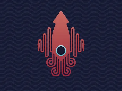 Giant Squid illustration logo squid