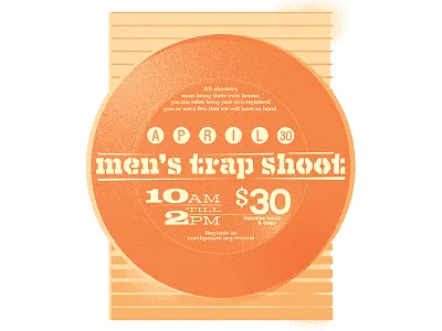 Trap Shoot century clay mid modern orange retro shoot trap