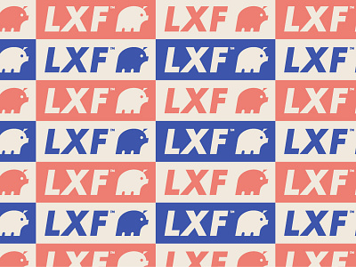 LXF branding folk geometric graphic design layout logo meat pattern pig poster visual identity