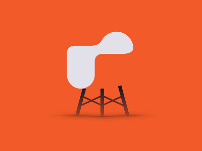 Chair chair flat illustration minimalism negative space