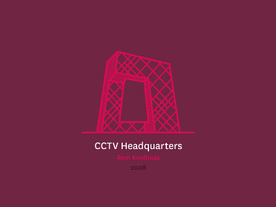 CCTV Building by OMA architecture deconstructivism design graphic icon illustration visual