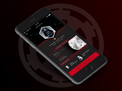 Darth Vader Profile - Empire HR App UI - Day #006 Daily UI dailyui darth darthvader design flat ios profile red star wars starwars ui web