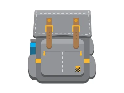 Backpack WIP backpack flat hiking nature outdoor strap water bottle wip zipper