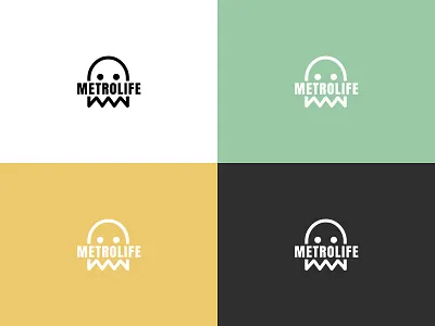 METROLIFE - Logo for My New Project black design gray green icon logo minimal photoshop psd template ui white yellow