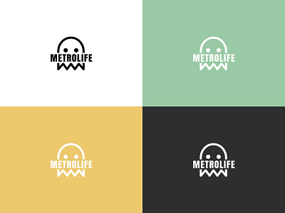 METROLIFE - Logo for My New Project black design gray green icon logo minimal photoshop psd template ui white yellow