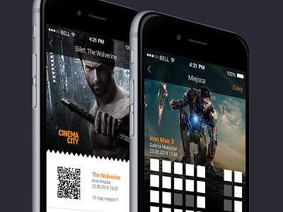 Cinema City tickets app apple concept interface ios mobile redesign tickets ui ux