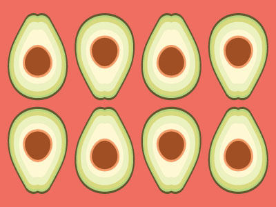 Avocado avocado design flat food icon illustration pattern vector