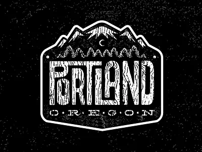 Portland Oregon Badge badge graphic design illustration lettering logo oregon portland typography vector