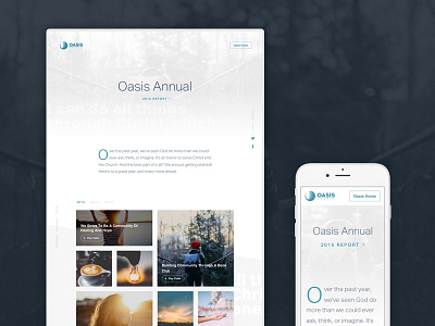Oasis Annual Report interface responsive responsive web design ui web web design