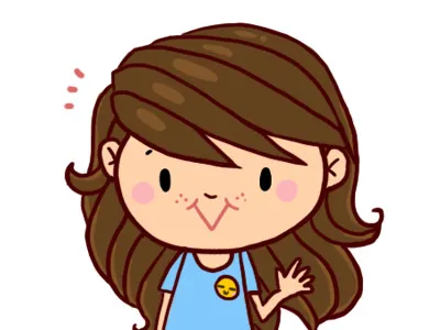 Illustration - The Girl avatar chibi child cute girl kid person