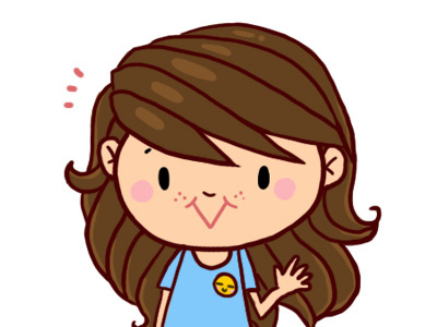 Illustration - The Girl avatar chibi child cute girl kid person