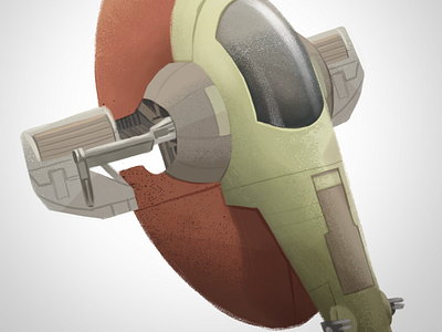 Slave 1 WIP boba fett digital illustration photoshop slave 1 space star wars