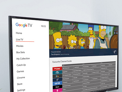 Google TV Concept google guide live movies screen tv ui