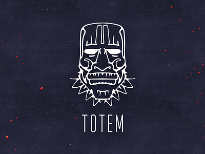 Totem Logo ai blackboard curves dark blue logo vector white