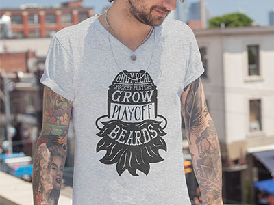 Only Real Hockey Players Grow Playoff Beards beards hockey ice hockey playoff beards playoffs tee