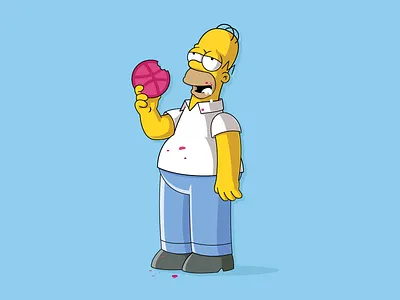 Thank you doh homer illustration simpsons thank you yummy
