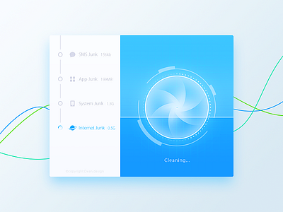 Phone Clean blue card cleaning daily ui list phone clean ui ux