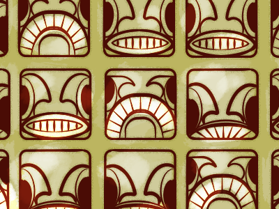 Tiki Family idols pattern tiki