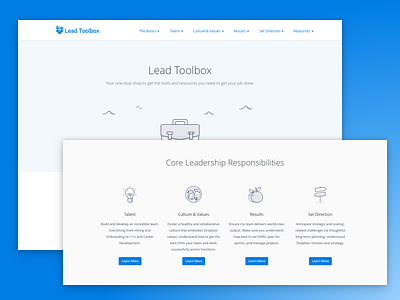 Landing page dropbox illustration light blue white