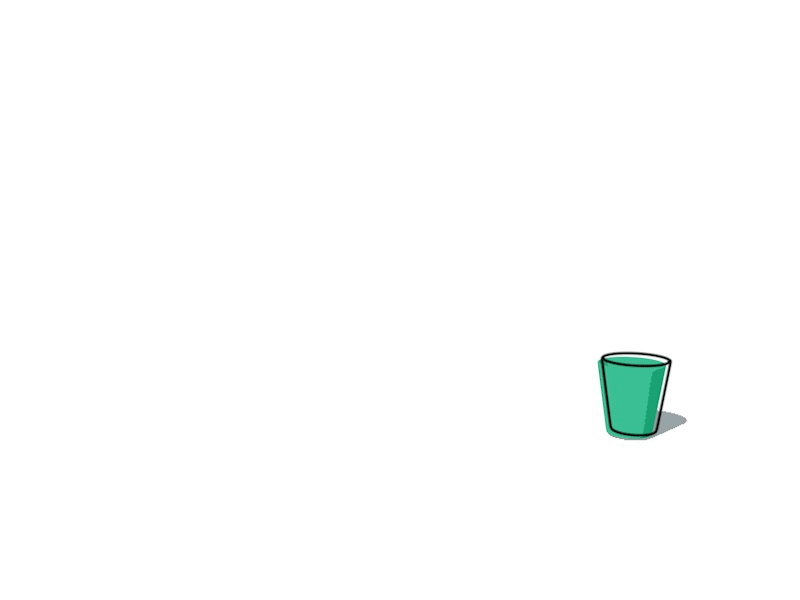Paper Toss 2d animation c4d cinema 4d gif lizardfei motion design motion graphics paper toss sketch and toon trash can
