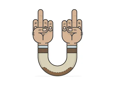 Hairy Fingers elbow patch f gesture hands iconography icons illustration stroke sweater u vector