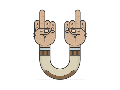 Hairy Fingers elbow patch f gesture hands iconography icons illustration stroke sweater u vector