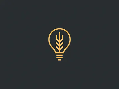 Innovation Icon bulb gold icon lightbulb line one color wheat