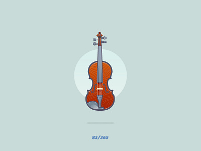 'Violin' Challenge 083/365 band classic classical design flat icon illustration instrumental music music vector violin