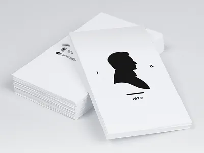Male Silhouette - Letterpress Template business card letterpress minimal silhouette template