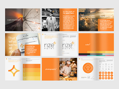 RizePoint Brand Book brand bible brand book brand identity guidelines identity standards layout rebranding software technology