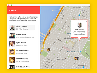 Cofinder - Where is your coworkers? app cofinder concept location mac map place where