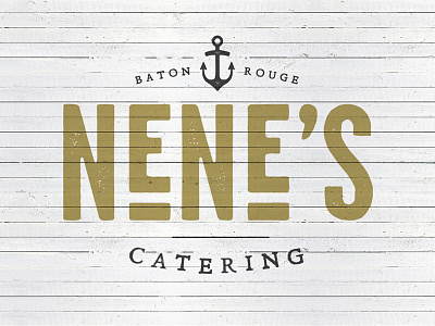 NeNe's Catering branding catering food kitchen logo restaurant rustic typography