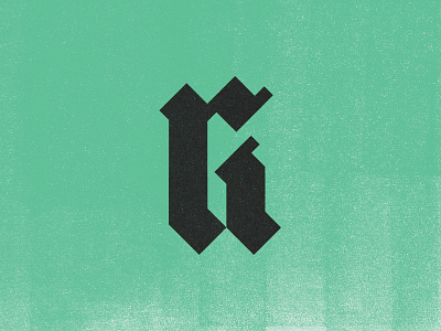 Blackletter X blackletter color exploring g lettering texture