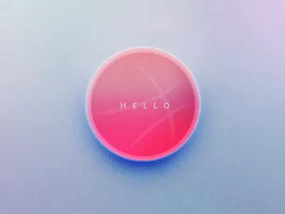 Hello Dribbble! colour debut first fluid hello shot soft texture