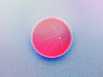 Hello Dribbble! colour debut first fluid hello shot soft texture