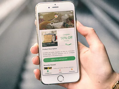 Shopping App app cart flat food ios menu shopping